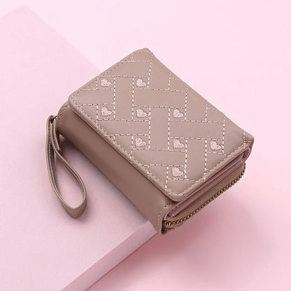 Women’s Tri-Fold Wallet – PU Leather Short Wallet