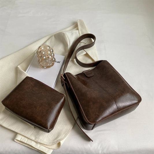 MOODS Retro Shoulder Tote Bag Set For Women