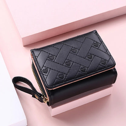 Women’s Tri-Fold Wallet – PU Leather Short Wallet