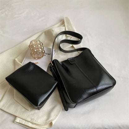 MOODS Retro Shoulder Tote Bag Set For Women