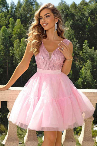 Sequin Sleeveless pink Dress