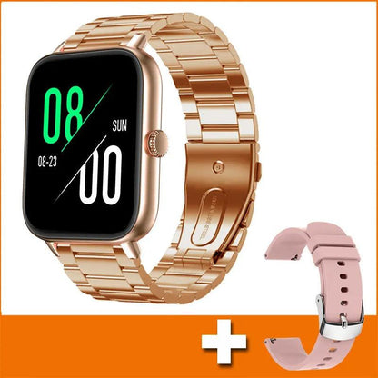 Trosmart Fusion: Where Fashion Meets Functionality in a Timeless Symphony|Smartwatch Golden For Android IOS Unisex