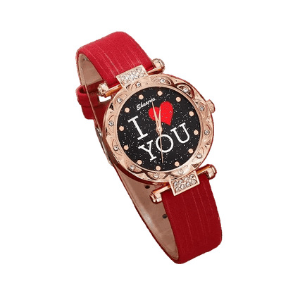SHAARMS 5-Piece Women’s Watch Set – “I ♥️ You” CaRaUaNa Fashion