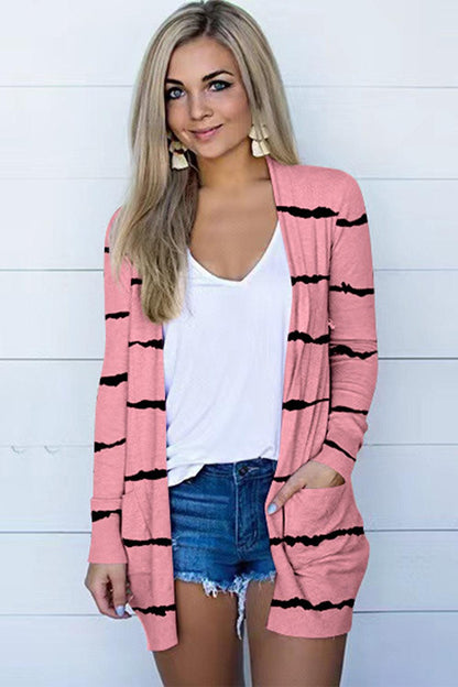 Printed Long Sleeve Cardigan