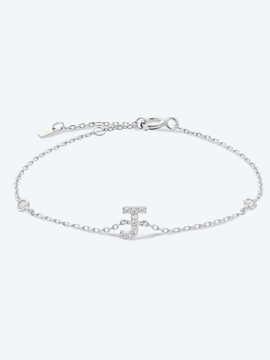 G To K Zircon 925 Sterling Silver Bracelet