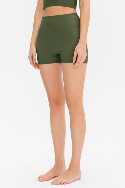 Slim Fit Wide Waistband Sports Shorts Carauana Store