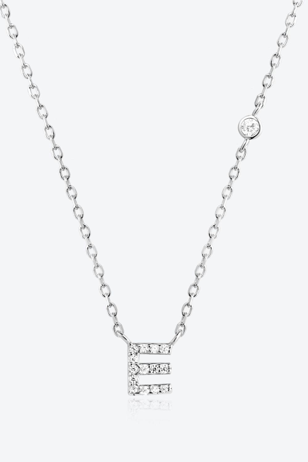 A To F Zircon 925 Sterling Silver Necklace