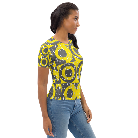 CaRaUaNa Women's T-shirt Grey Yellow Carauana Store