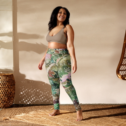 CaRaUaNa Leggings SPORT Green Beige branded Carauana Store