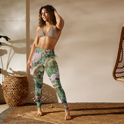 CaRaUaNa Leggings SPORT Green Beige branded Carauana Store
