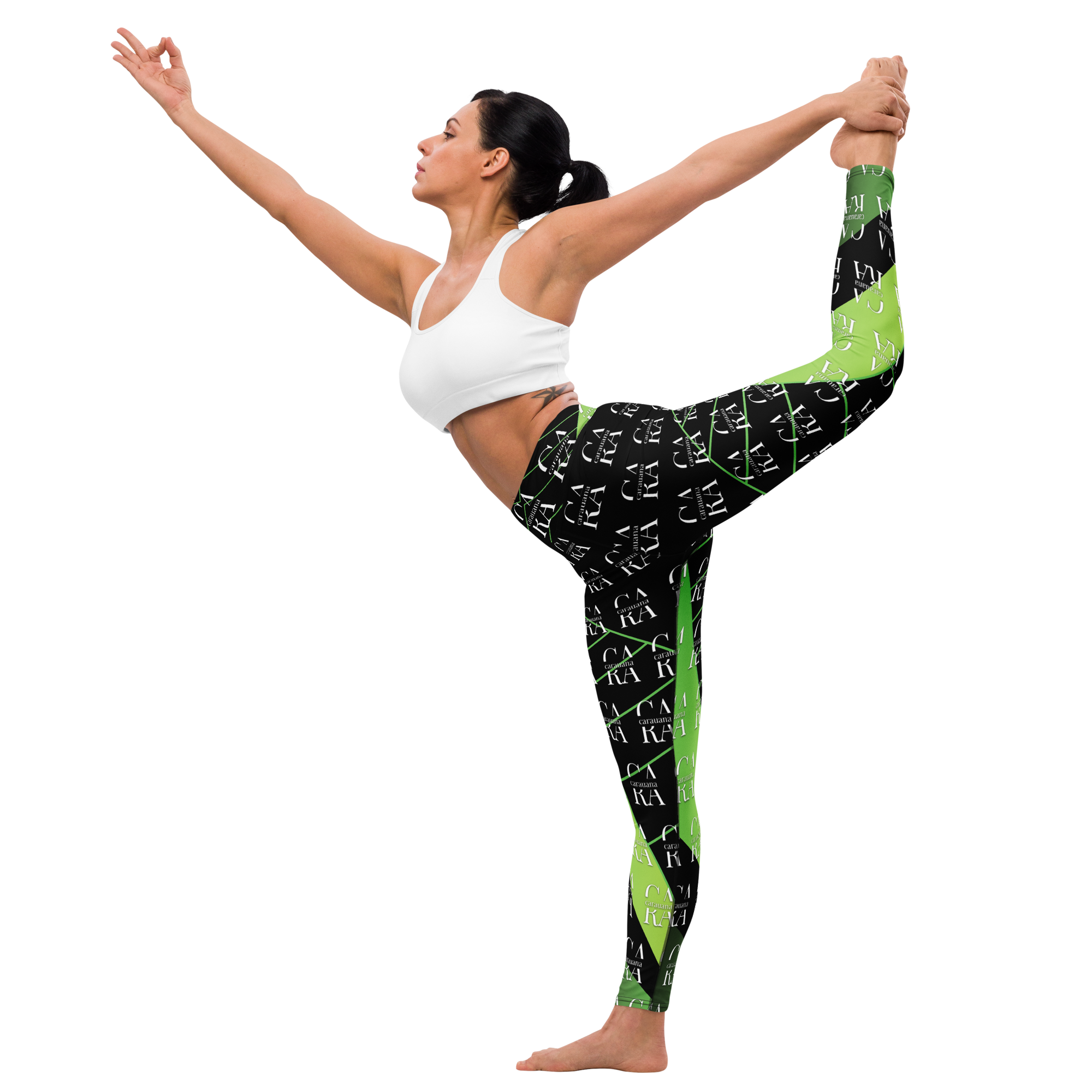CaRaUaNa Leggings SPORT black Green Carauana Store