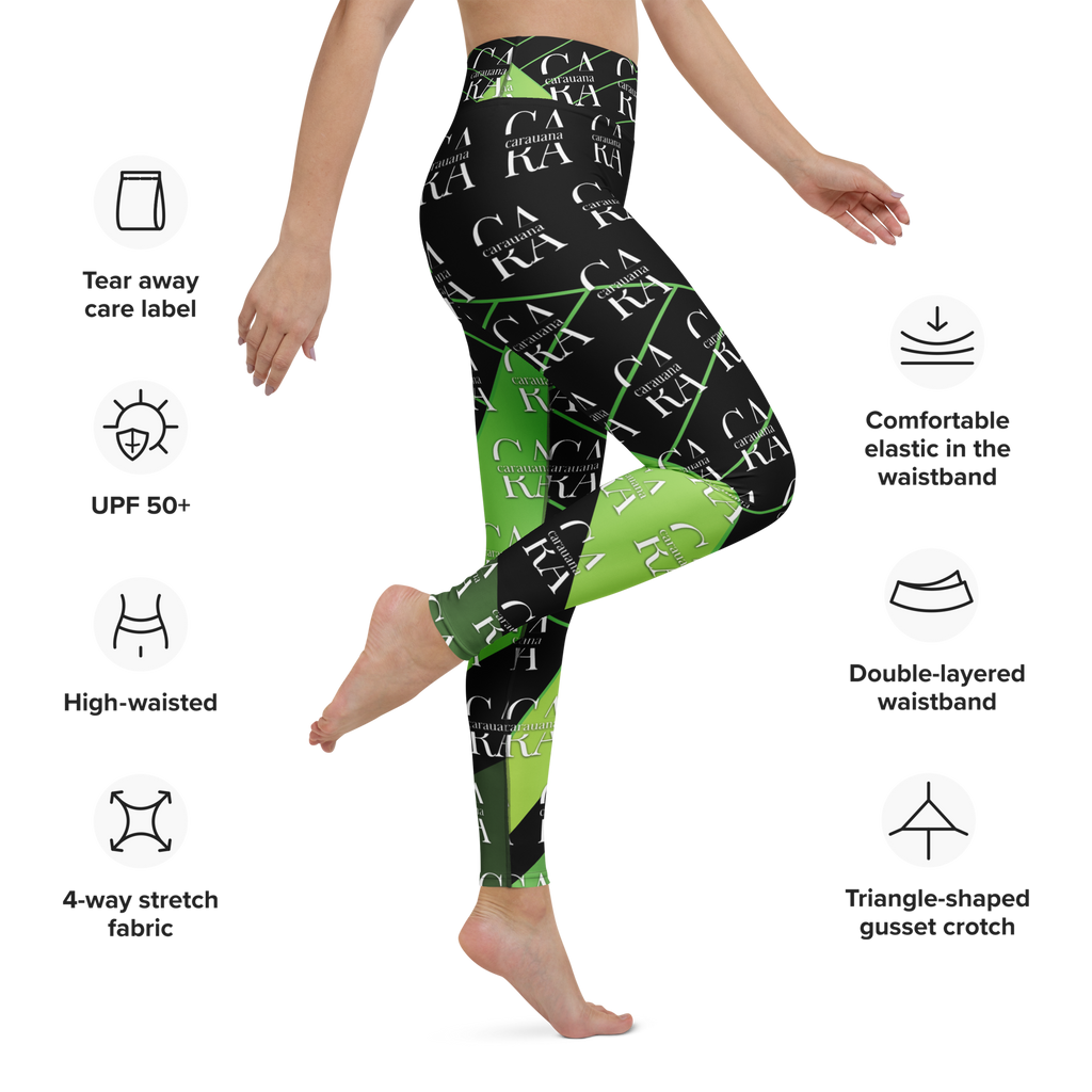 CaRaUaNa Leggings SPORT black Green Carauana Store