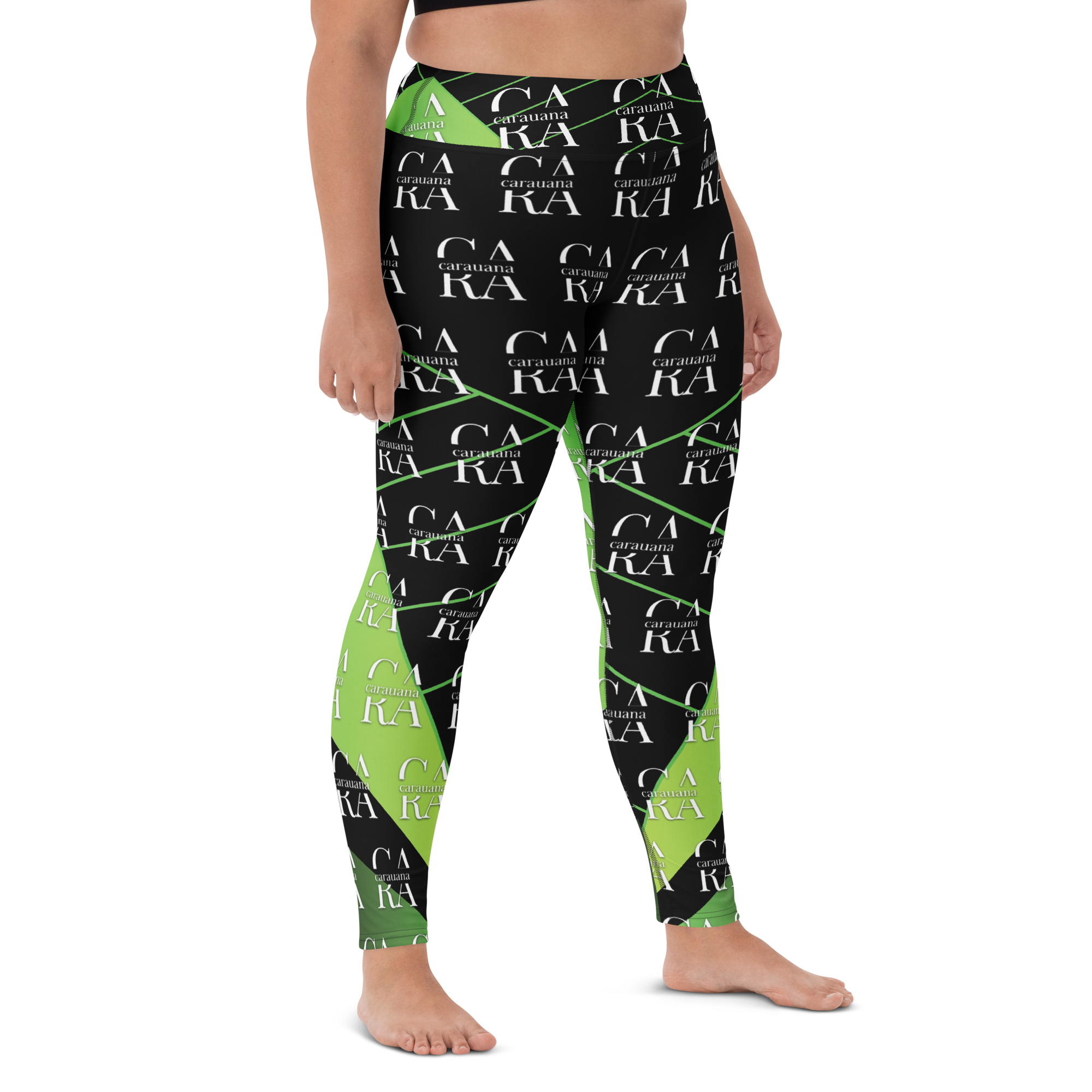 CaRaUaNa Leggings SPORT black Green Carauana Store
