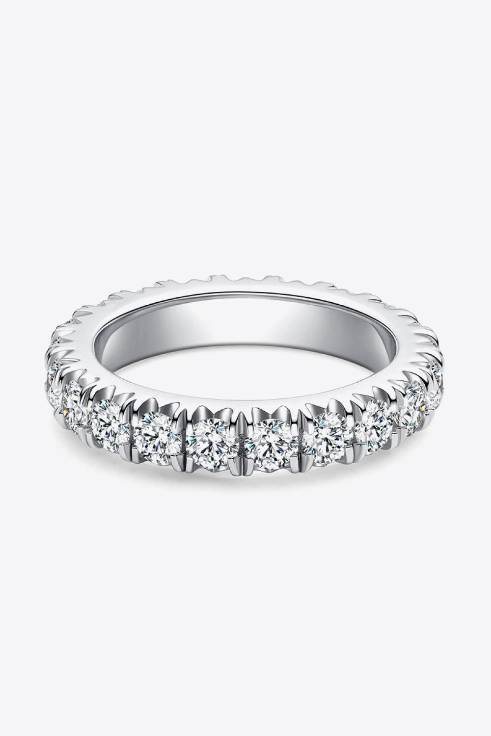 Adored 2.3 Carat Moissanite 925 Sterling Silver Eternity Ring