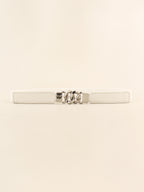 Zinc Alloy Buckle Elastic PU Belt Carauana Store