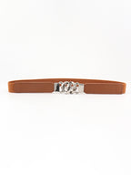 Zinc Alloy Buckle Elastic PU Belt Carauana Store
