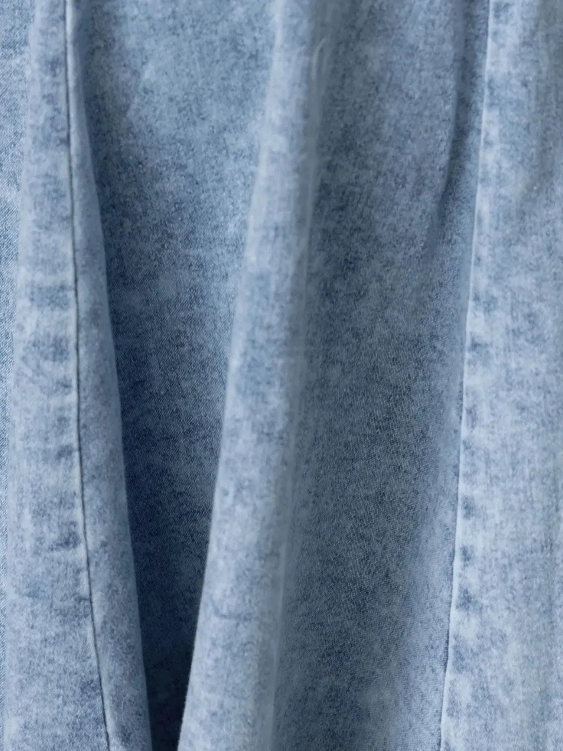 Ruffled Square Neck Denim Mini Dress Carauana Store