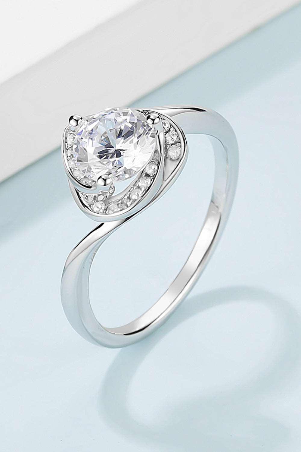 1 Carat Moissanite 925 Sterling Silver Heart Ring