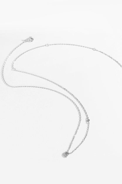 G To K Zircon 925 Sterling Silver Necklace