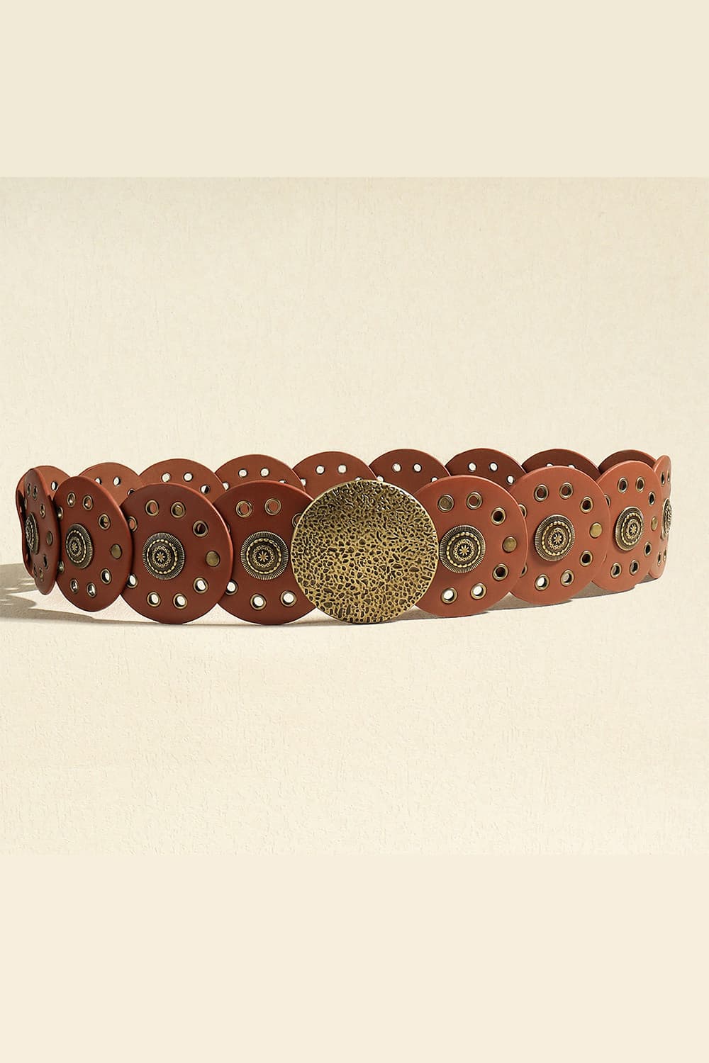 Round Shape PU Leather Belt Carauana Store