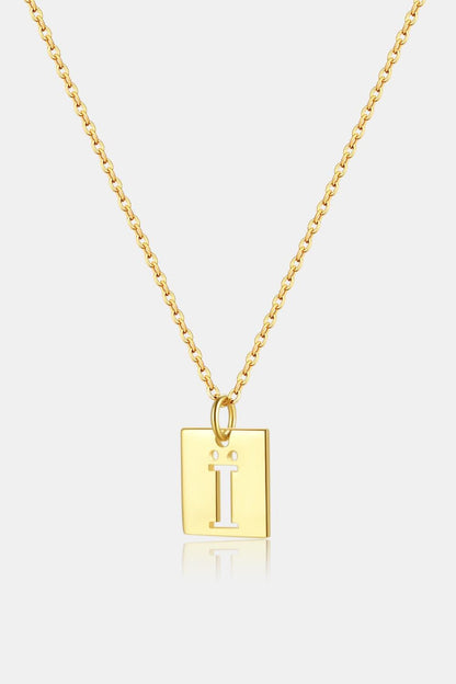 Cutout Rectangle Pendant Necklace