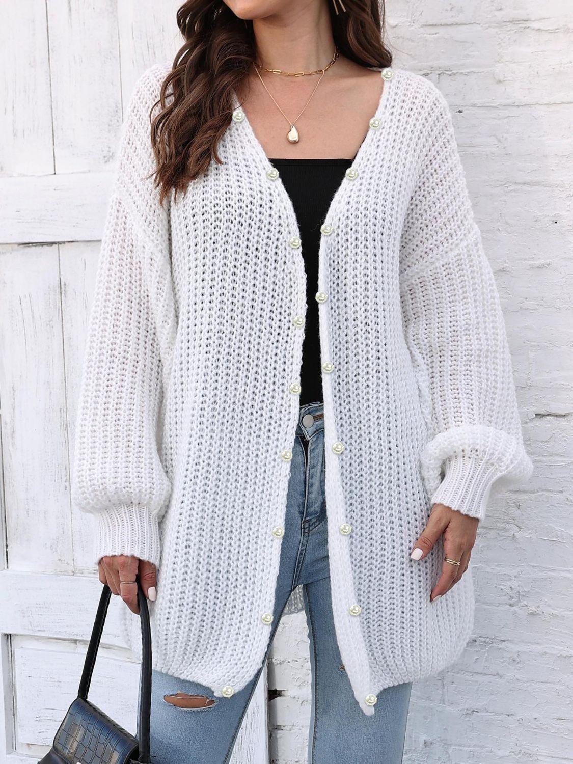 Open Front Long Sleeve Cardigan