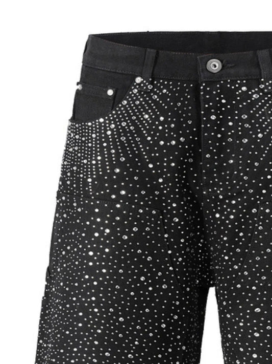 Men's Rhinestone Shorts with Pockets Carauana Store