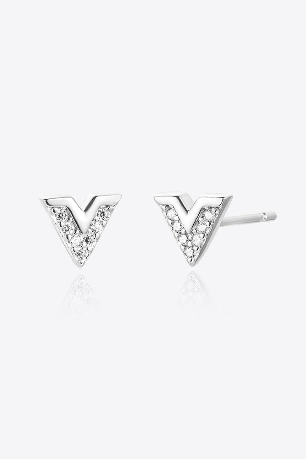 Zircon 925 Sterling Silver Stud Earrings