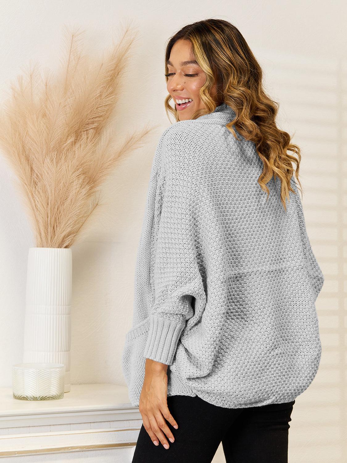 Angel Wings Open Front Cardigan with Pockets