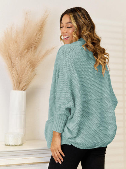 Angel Wings Open Front Cardigan with Pockets