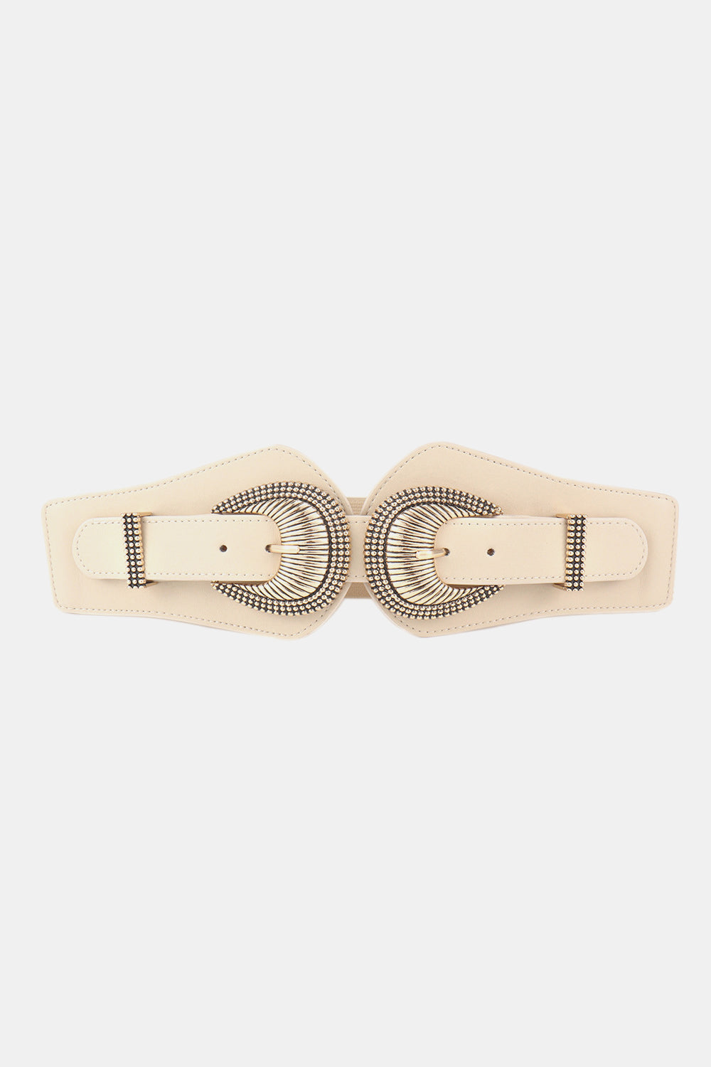 Shell Double Buckle Elastic Wide Belt CaRaUaNa Fashion
