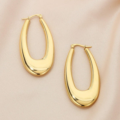 Stainless Steel Hinged Hoop Earrings