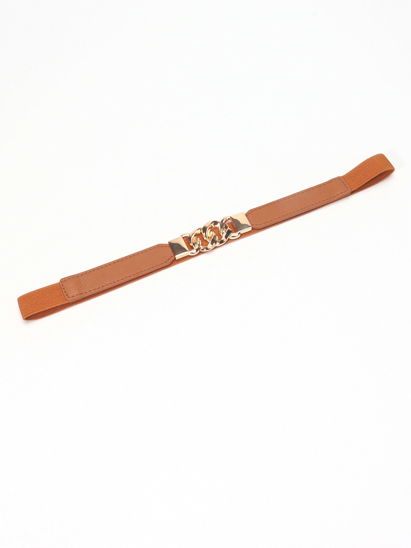 Zinc Alloy Buckle Elastic PU Belt Carauana Store