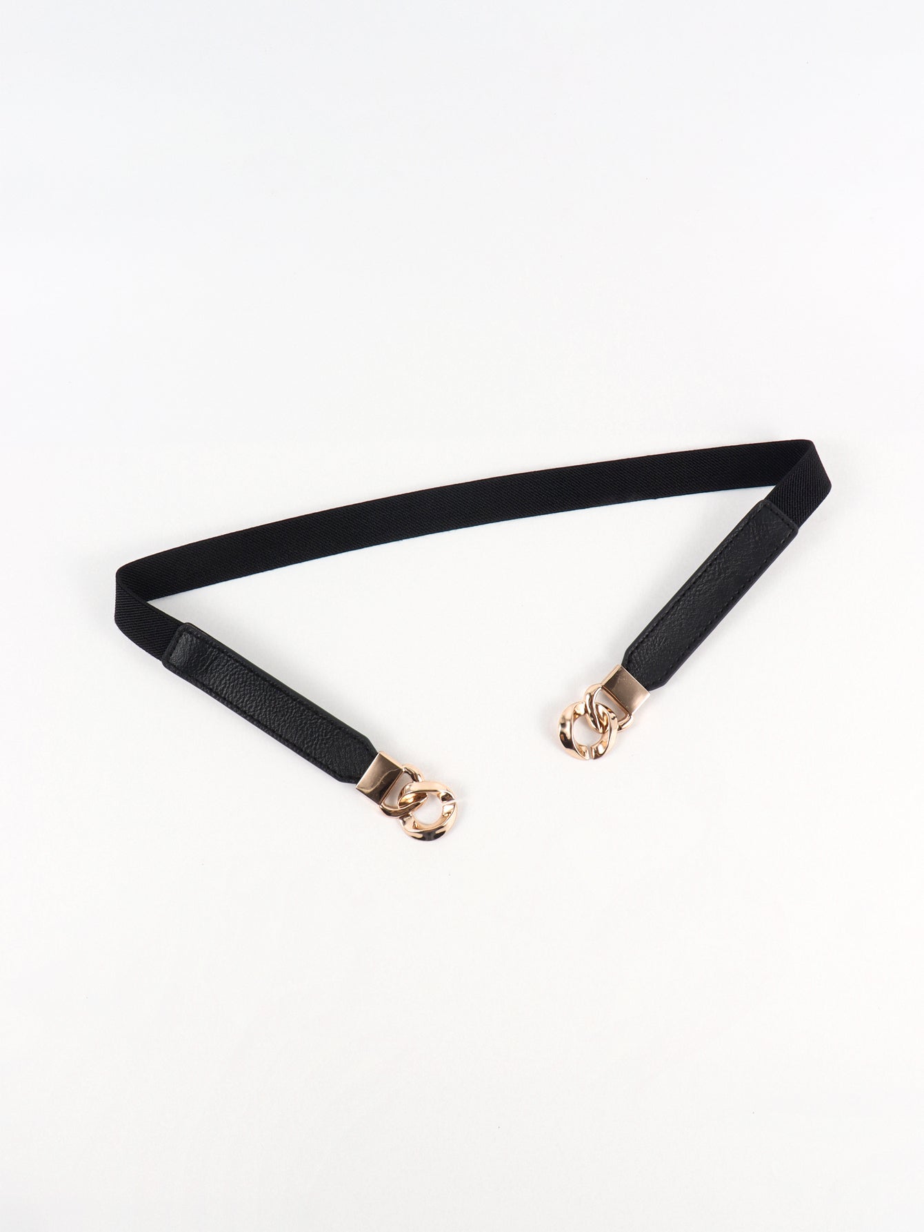 Zinc Alloy Buckle Elastic PU Belt Carauana Store