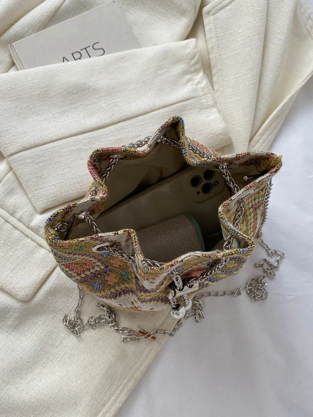 Printed Chain Bucket Bag Carauana Store