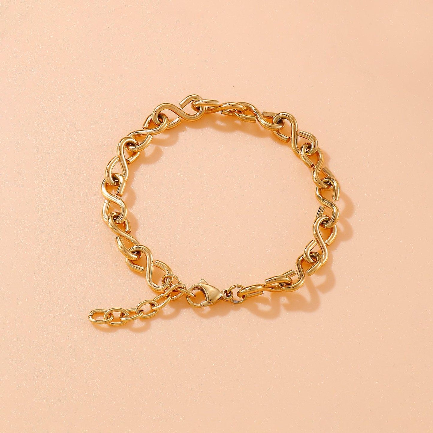 Stainless Steel Figure 8 Chain Link Bracelet