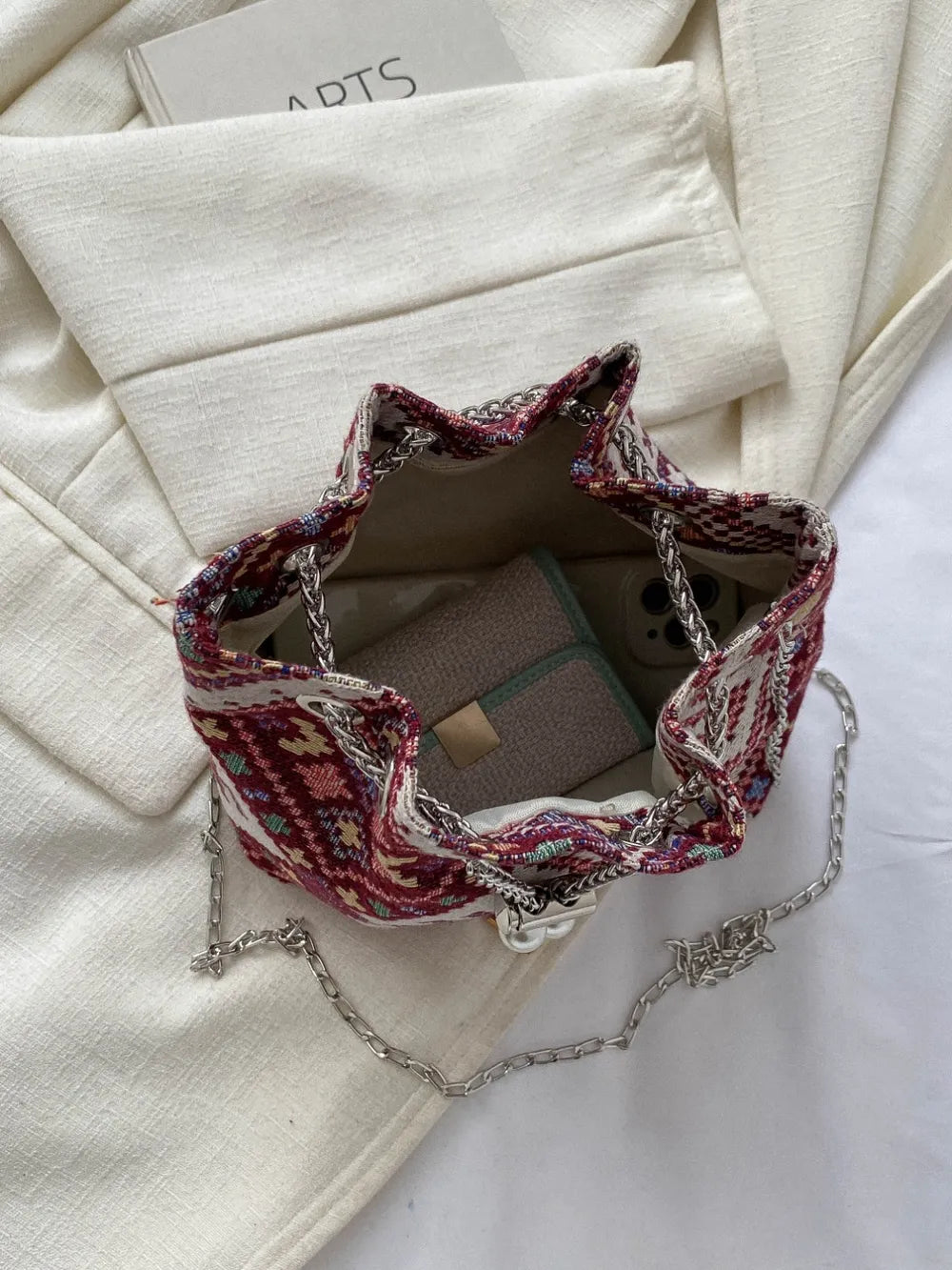 Printed Chain Bucket Bag Carauana Store