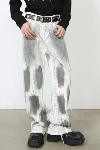Men's Contrast Loose Jeans