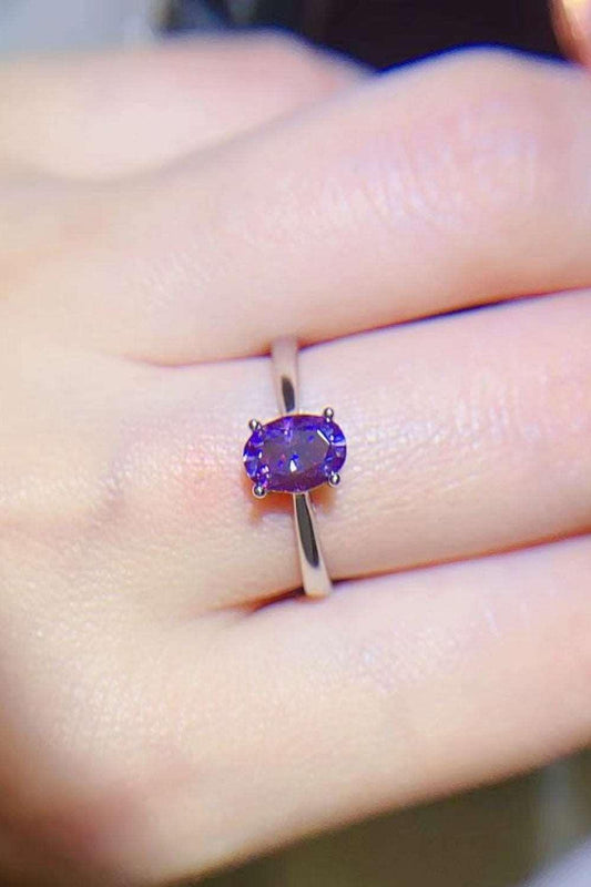 1 Carat Moissanite 4-Prong Solitaire Ring Carauana Store