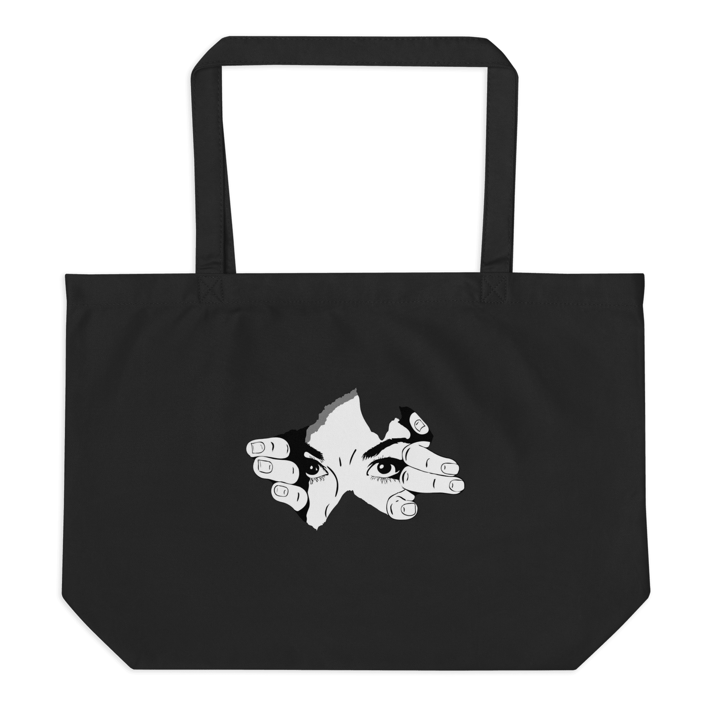 CARAUANA Large organic tote bag Black