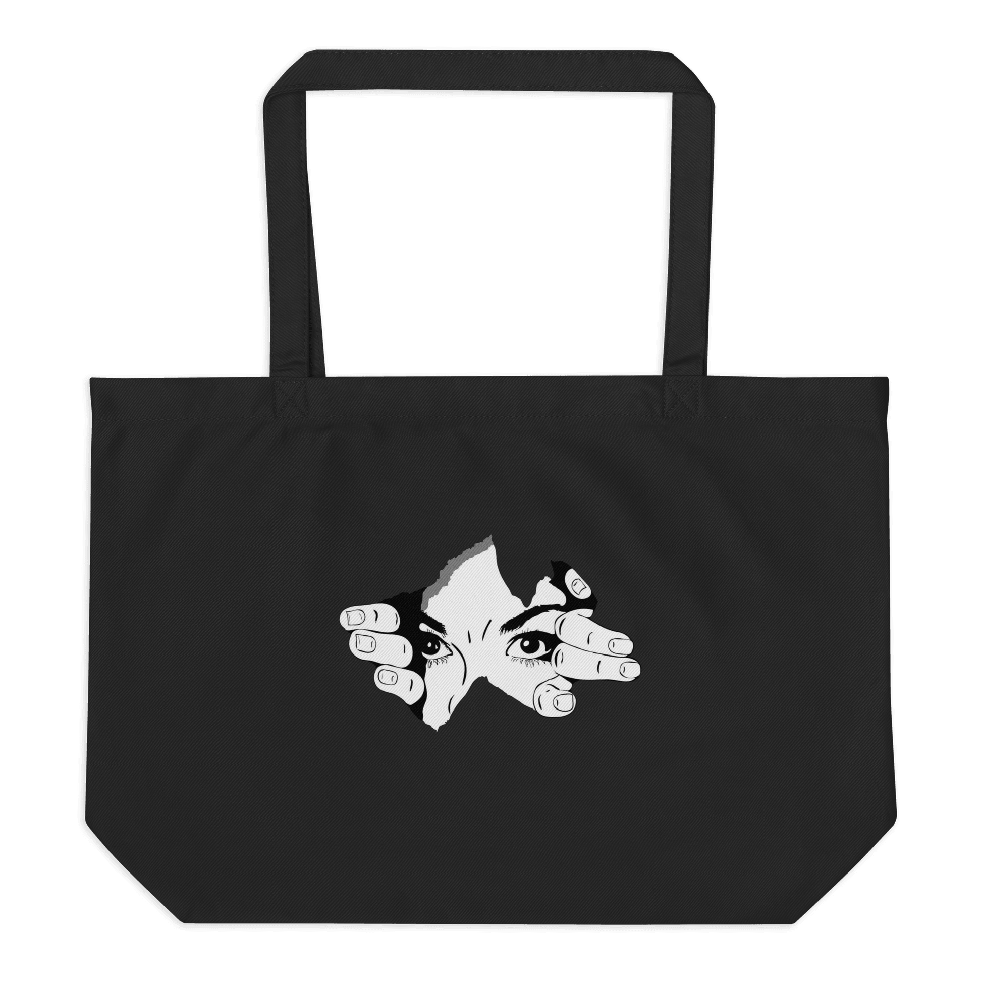 CARAUANA Large organic tote bag Black