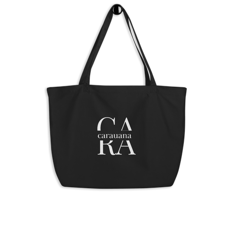 CARAUANA Large organic tote bag Black