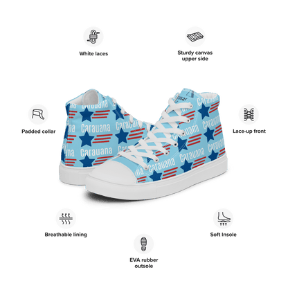 CARAUANA Hip Hop canvas shoes sky blue USA