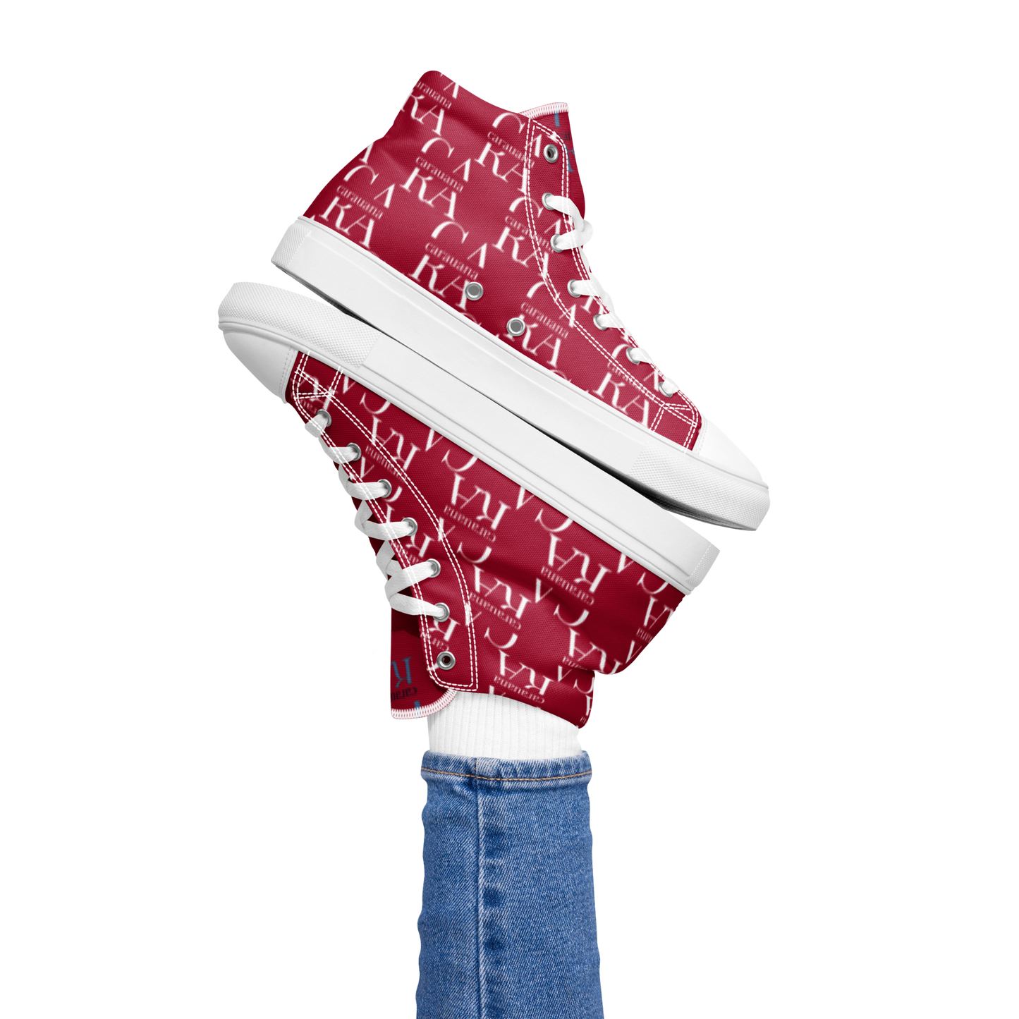 womens-high-top-canvas-shoes-RED