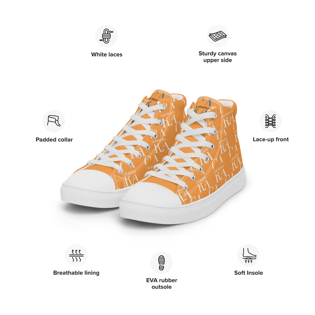 CARAUANA Hip Hop canvas shoes Orange Branded Carauana Store